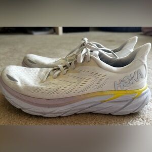 HOKA Clifton 8 used sneakers, great for walking/hiking